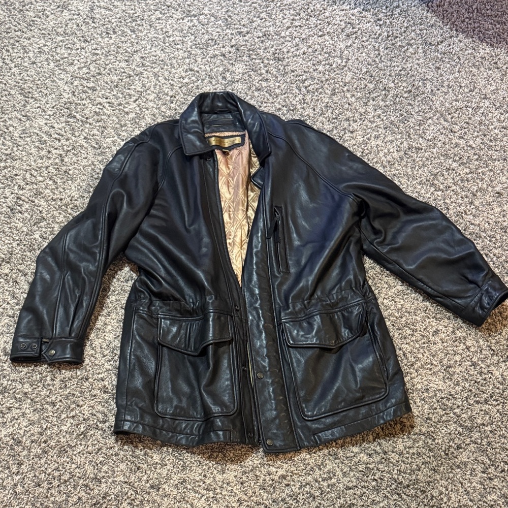 Marc New York Black Leather Field Jacket